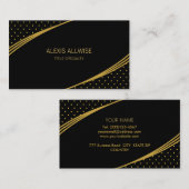 Elegant Zwart & Goud Visitekaartje (Voorkant / Achterkant)