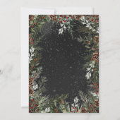 Elegant Zwart Goud Volwassen Bedrijf Kerstfeest Kaart (Achterkant)