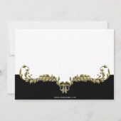Elegant zwart goud Vrijgezellenfeest nodigt uit Kaart (Achterkant)