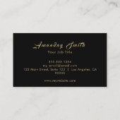 Elegant Zwart & Goud Vrouwen Lichaamsverzorging We Visitekaartje (Achterkant)