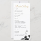 Elegant Zwart Goud Waterverf Vis Bruiloft (Achterkant)