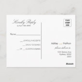 Elegant Zwart Goud Waterverf Vis Bruiloft Briefkaart (Achterkant)