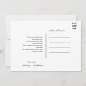 Elegant Zwart Goud Waterverf Vis Bruiloft Kaart (Voorkant)