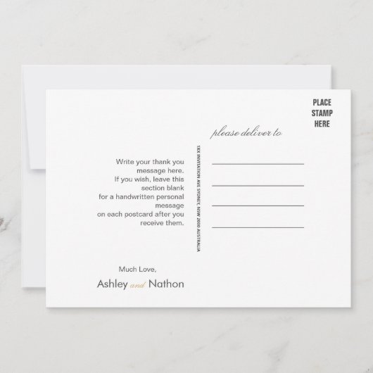 Elegant Zwart Goud Waterverf Vis Bruiloft Kaart (Voorkant)