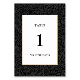 Elegant Zwart Goud Wit Botanisch Kaart