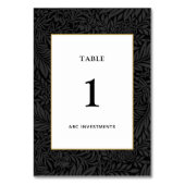 Elegant Zwart Goud Wit Botanisch Kaart (Voorkant)