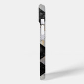 Elegant zwart goud zilver geometrisch Case-Mate iPhone case (Achterkant / Links)