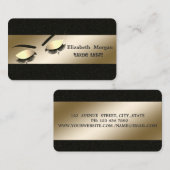 Elegant, zwart, goudas, makreelartiest visitekaartje (Voorkant / Achterkant)