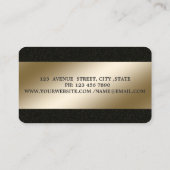 Elegant, zwart, goudas, makreelartiest visitekaartje (Achterkant)