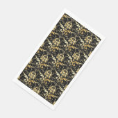 Elegant zwart-gouddamasje servet (Hoek)