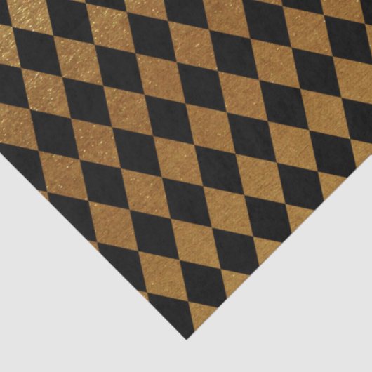 elegant zwart gouddiamantpatroon papier (Detail)