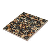 Elegant Zwart Gouden Accent Tegeltje (Zijkant)
