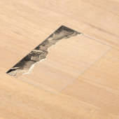 Elegant zwart gouden agaat bruiloft monogram acryl uitnodigingen (Laagn)