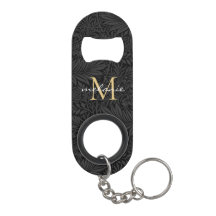 Elegant zwart gouden bloemenscript monogram