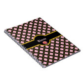 Elegant zwart & gouden diamantpatroon notitieboek (Rechterzijde)