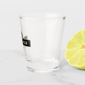 Elegant zwart gouden embleem gepersonaliseerd shot glas (Rechts)