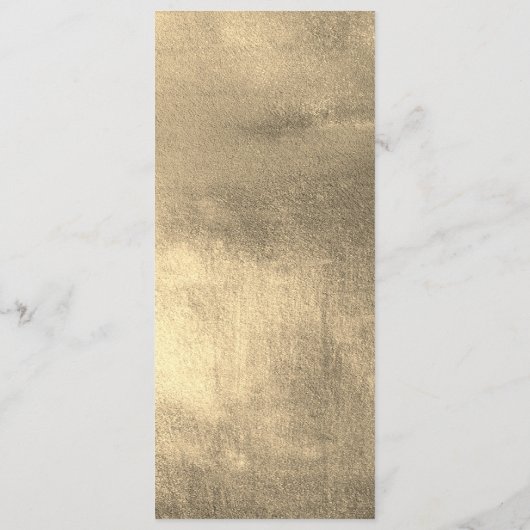 Elegant Zwart Gouden folie Afstuderen Menu (Achterkant)