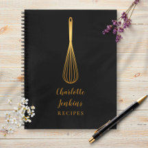 Elegant zwart gouden garde recept kookboek script