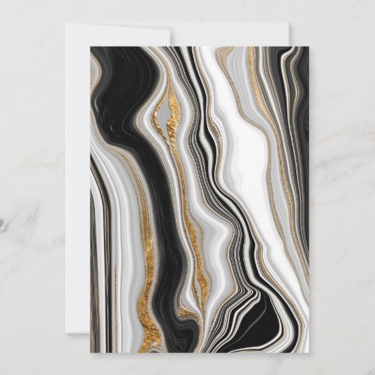 Elegant zwart gouden marmeren rechtenstudie afstud kaart (Achterkant)