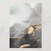 Elegant zwart gouden moderne trouwadvies reactie advieskaart (Achterkant)