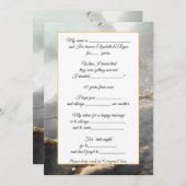 Elegant zwart gouden moderne trouwadvies reactie advieskaart (Voorkant / Achterkant)