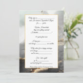 Elegant zwart gouden moderne trouwadvies reactie advieskaart (Staand voorkant)