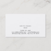 Elegant zwart-gouden monogram visitekaartje (Achterkant)