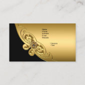 Elegant zwart gouden Visitekaartje (Achterkant)