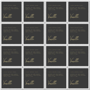 Elegant zwart goudkaarsenetiket sticker