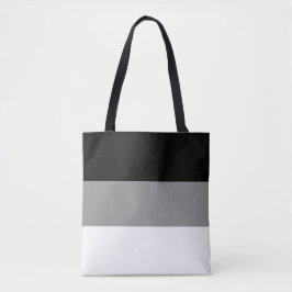Elegant zwart grijs en wit tote bag