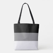 Elegant zwart grijs en wit tote bag (Achterkant)