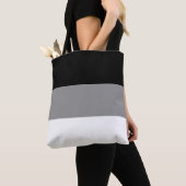 Elegant zwart grijs en wit tote bag (Dichtbij)