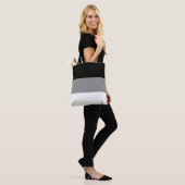 Elegant zwart grijs en wit tote bag (Op model)