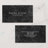 Elegant zwart grijs minimalistisch visitekaartje (Voorkant / Achterkant)