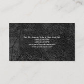 Elegant zwart grijs minimalistisch visitekaartje (Achterkant)