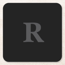Elegant zwart & grijs monogram