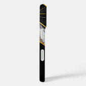 Elegant zwart grijs uniek geometrisch Case-Mate iPhone case (Achterkant / Rechts)