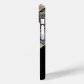 Elegant zwart grijs uniek geometrisch Case-Mate iPhone case (Achterkant / Links)