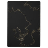 Elegant zwart grijs uniek geometrisch klembord (Achterkant)