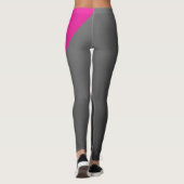 Elegant zwart-grijze roze werkout leggings (Achterkant)