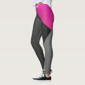 Elegant zwart-grijze roze werkout leggings (Links)