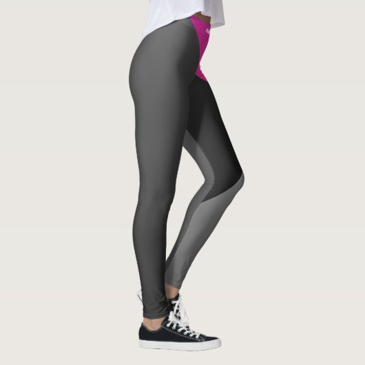 Elegant zwart-grijze roze werkout leggings (Rechts)