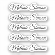 Elegant zwart grillig script gepersonaliseerde naa