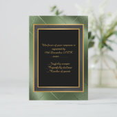 ELEGANT ZWART GROEN GOUD RELIËFDRUK AUB RSVP (Staand voorkant)