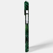 Elegant zwart groen Tropische palmbladeren Monogra Case-Mate iPhone Case (Achterkant / Links)
