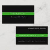 Elegant zwart-groene professionele onderneming visitekaartje