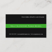 Elegant zwart-groene professionele onderneming visitekaartje