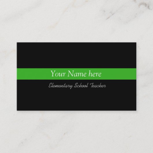 Elegant zwart-groene professionele onderneming visitekaartje