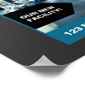 Elegant zwart haar salon poster (Hoek)