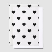 Elegant Zwart Hartpatroon Classic Herfst Spring Vellum Uitnodigingen (Offset)